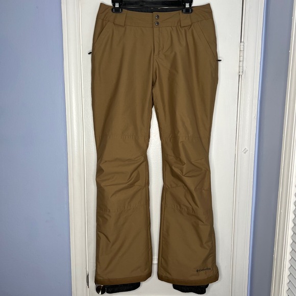 Columbia Storm Slope Pants Omni Heat Ski Snow Performance Women's Size M Tan - Picture 1 of 16
